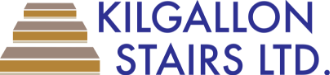 Mahogany and red deal open rise with steel safety bars - Kilgallon Stairs